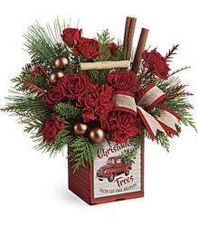 Teleflora's Merry Vintage Christmas Bouquet from Krupp Florist, your local Belleville flower shop